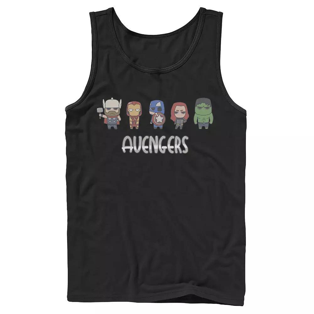 Men's Marvel Avengers Doodle Group Shot Tank Top, Boy's, Size: XL, Black Product Image