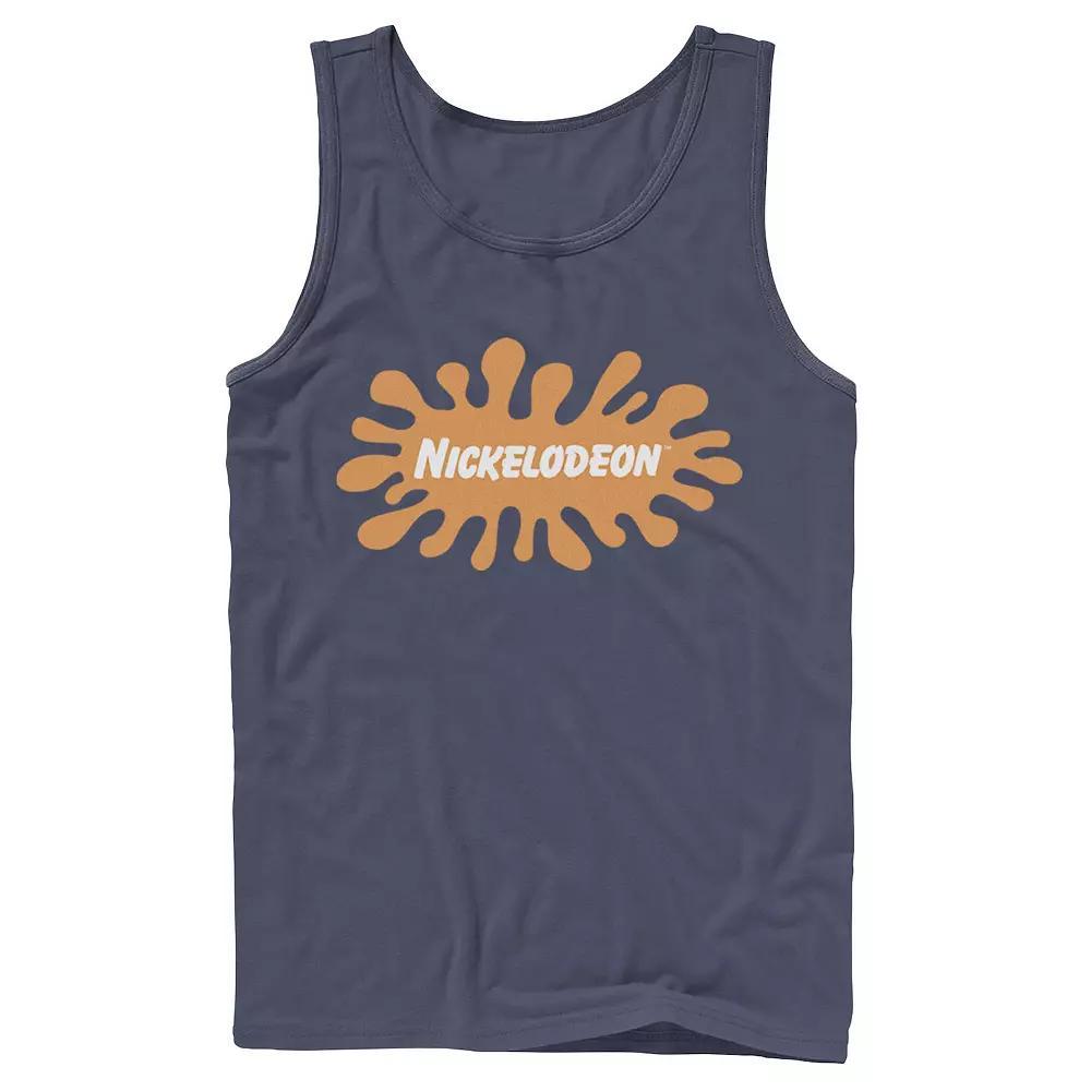 Men's Nickelodeon Classic Splatter Logo Tank Top, Size: Large, Athletic Grey Product Image