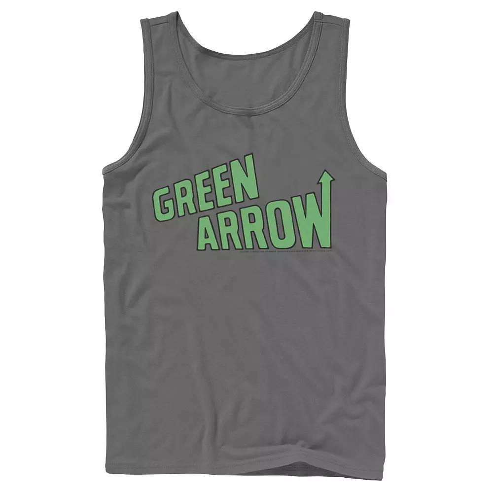 Men's DC Comics The Green Arrow Text Poster Tank Top, Size: Large, White Product Image