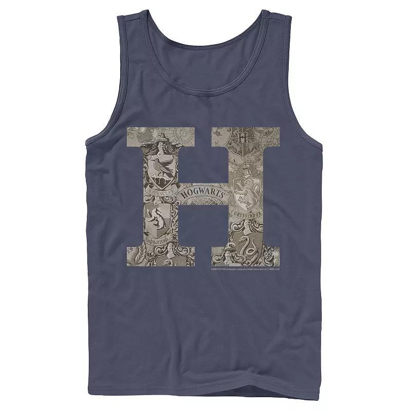 Men's Harry Potter H Hogwarts Crest Fill Tank Top, Size: Small, Blue Product Image