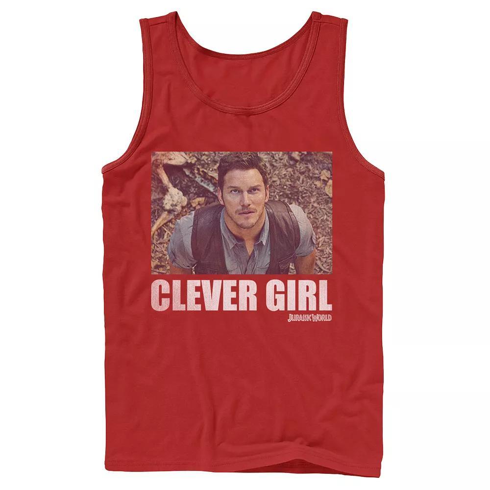 Men's Jurassic World Clever Girl Owen Movie Still Graphic Tank Top, Size: XL, Black Product Image