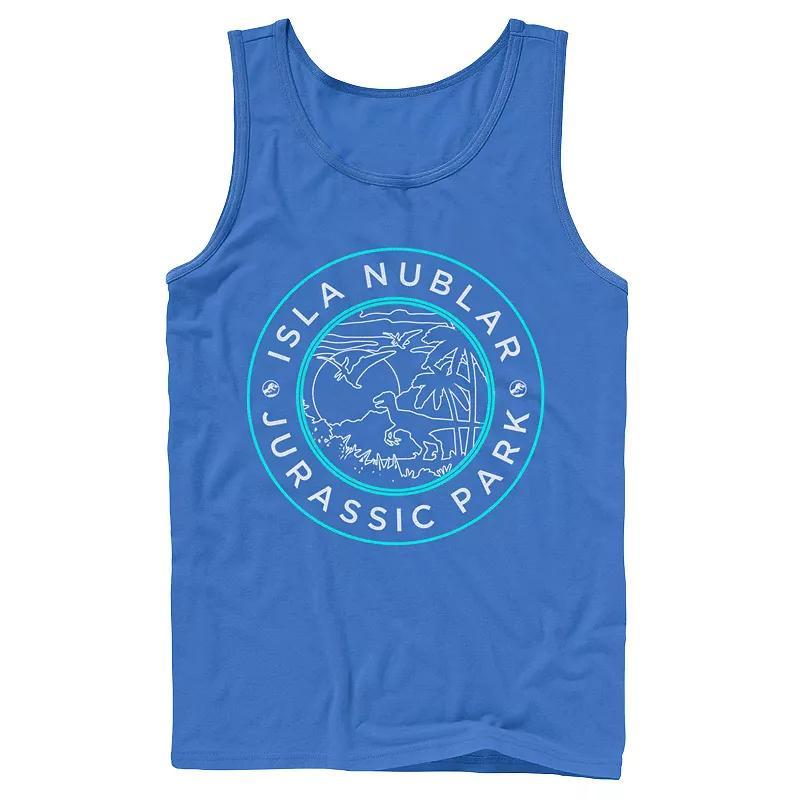 Men's Jurassic World Distressed Raptor Battle Tank Top, Size: XL, Grey Product Image