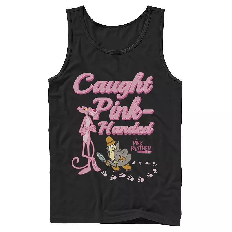 Mens Pink Panther Caught Pink-Handed Tank Top Blue Product Image