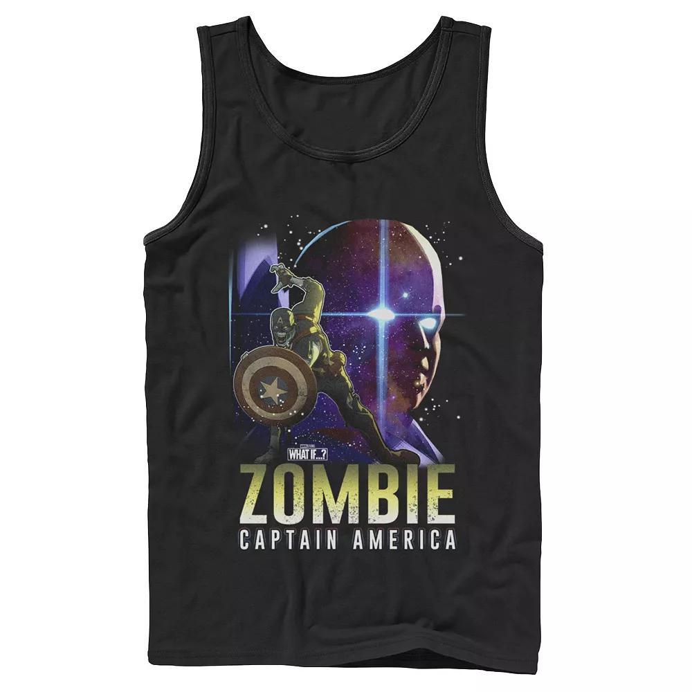 Men's Marvel What If Cap and Watcher Zombie Poster Tee, Boy's, Size: XL, Black Product Image