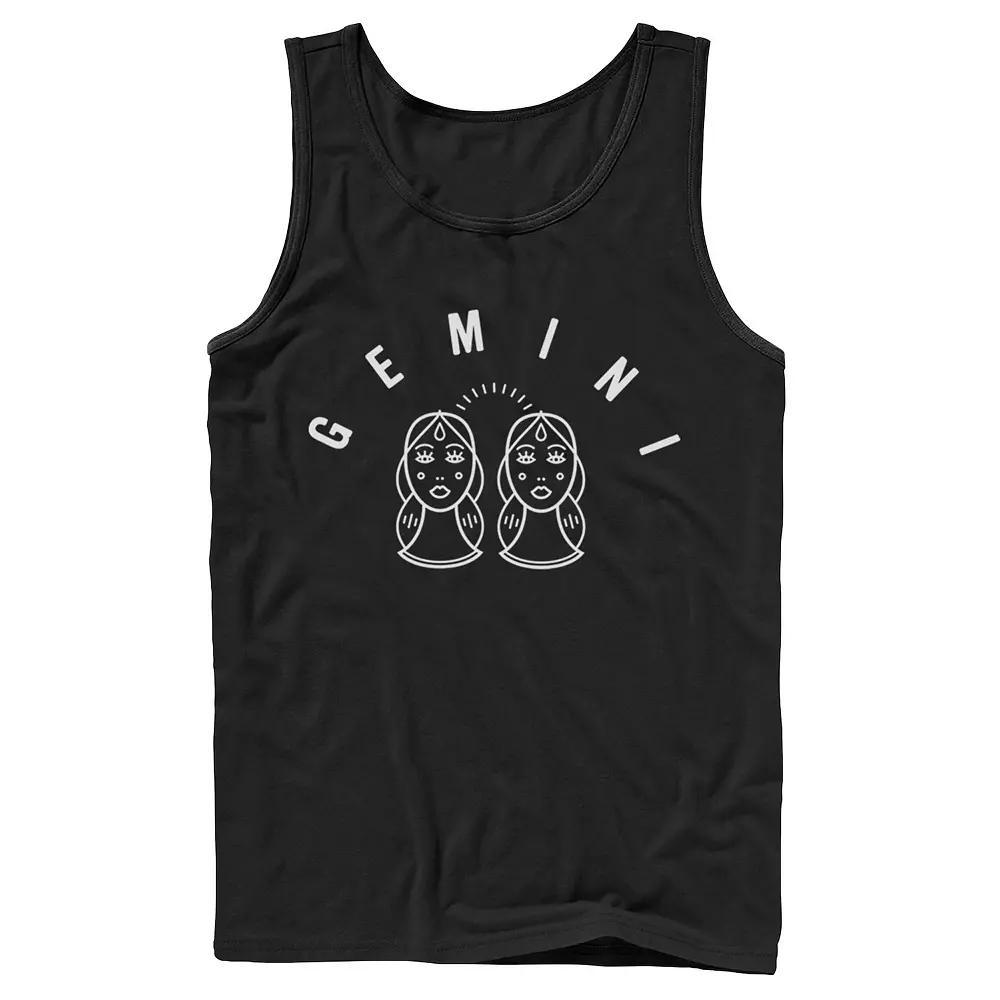 Mens Gemini White Ink Sketch Tank Top Product Image