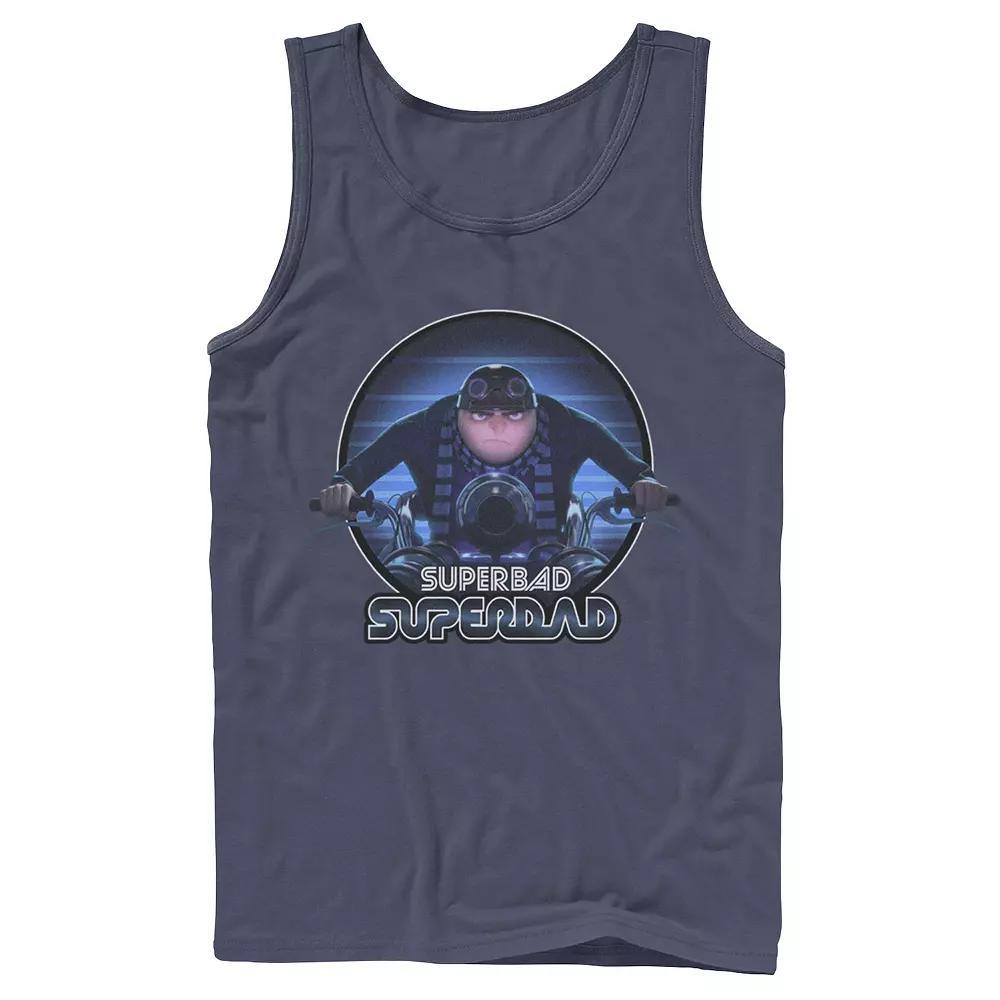 Men's Despicable Me Minions Gru Super Dad Tank Top, Size: Small, Blue Product Image