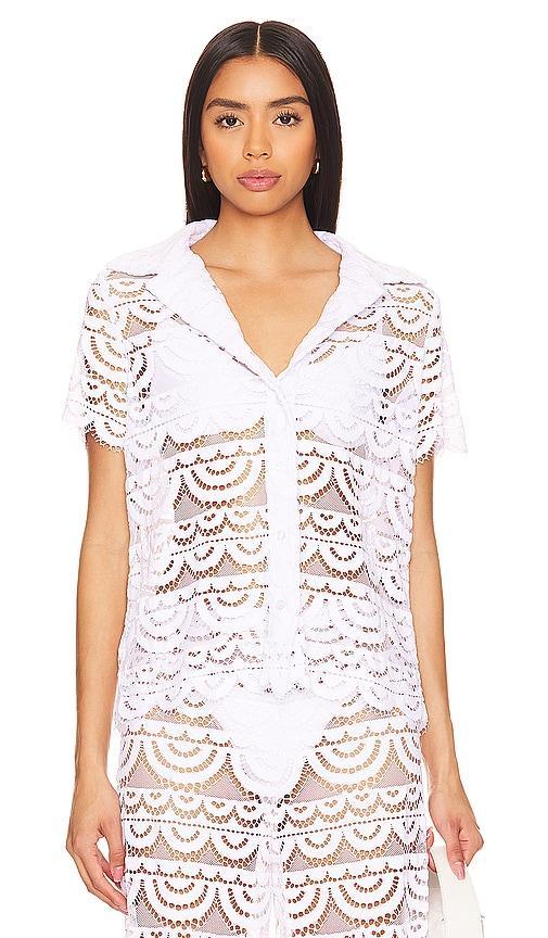 Lace Button Top PQ Product Image
