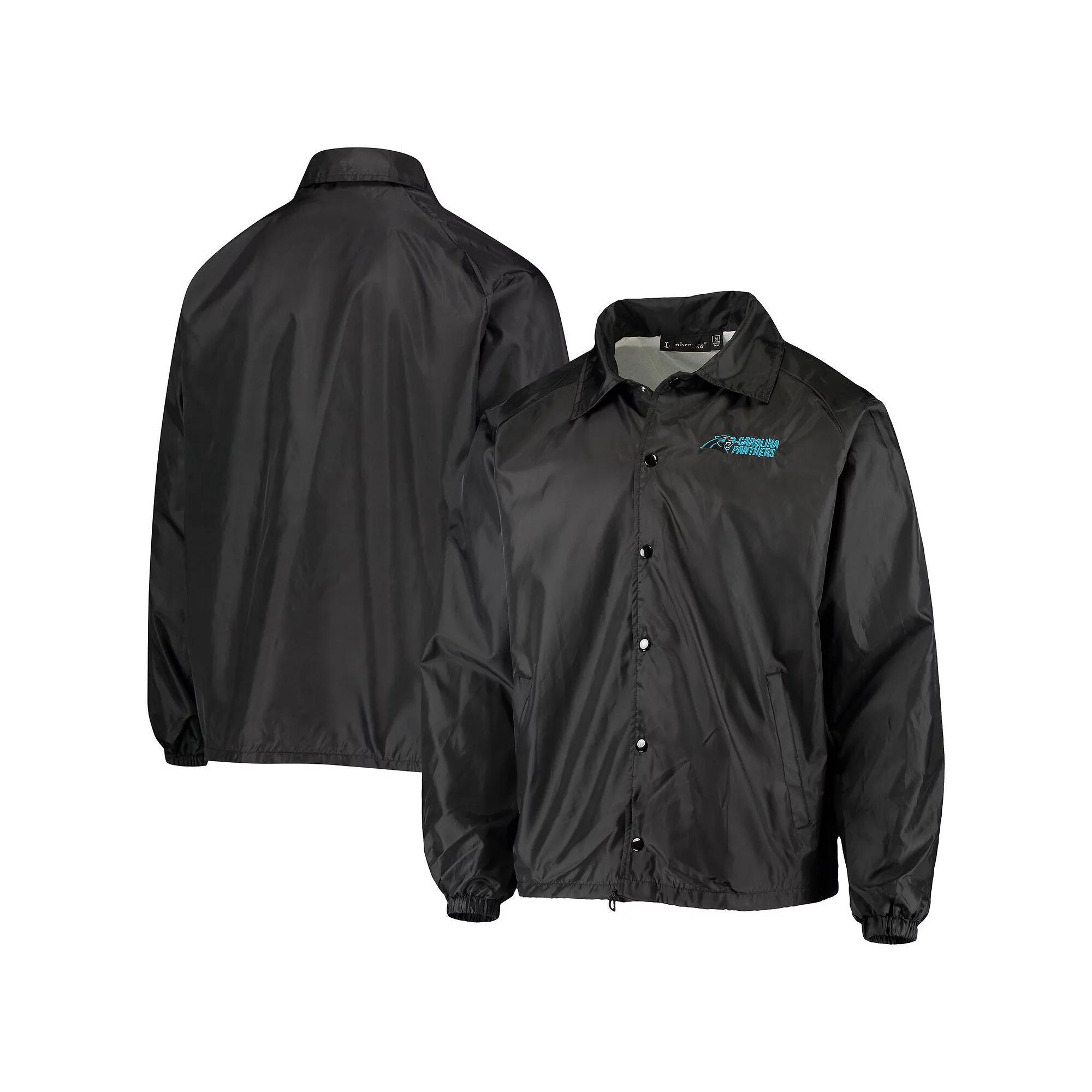 Mens Carolina Panthers Coaches Classic Raglan Full-Snap Windbreaker Jacket Product Image