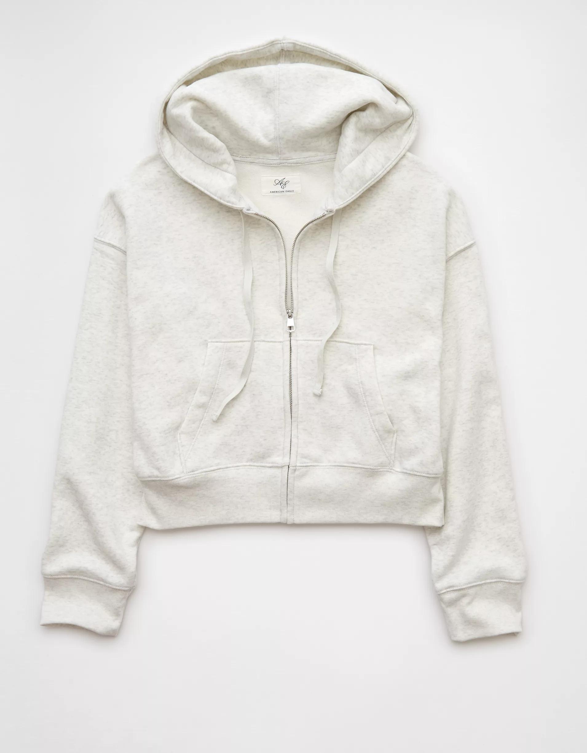 AE Everyday Luxe Zip-Up Hoodie Product Image