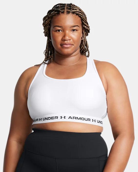Under Armour Crossback 2.0 Medium-Impact Sports Bra, Women's, Size: XL, Rebel Dark Pink Product Image