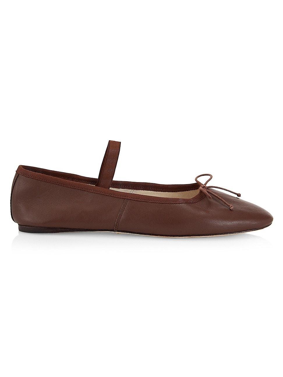 Womens Leonie Leather Ballet Flats Product Image