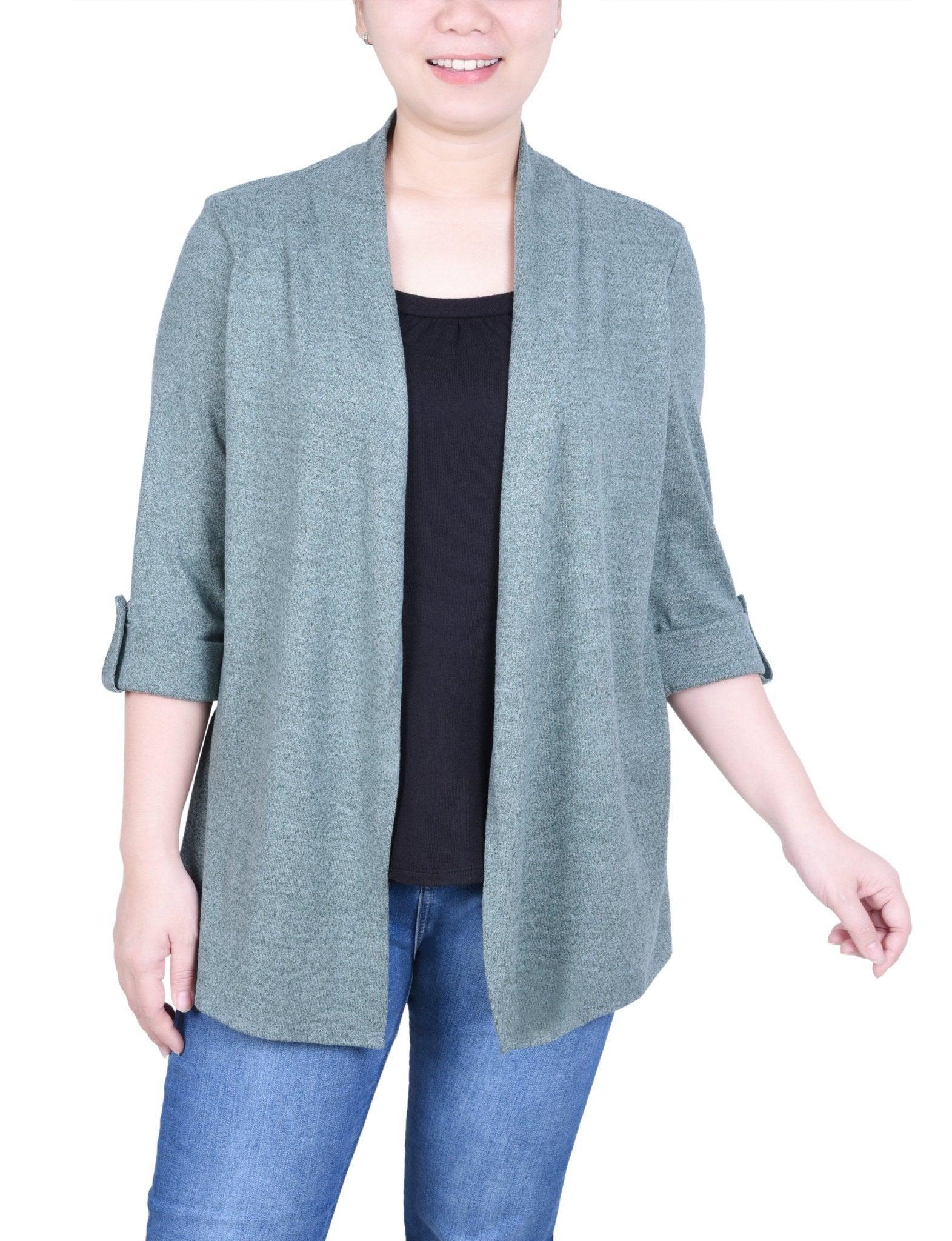 3/4 Length Sleeve Two In One Top - Petite Product Image