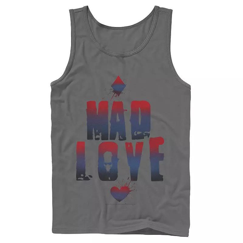 Mens DC Comics Batman Harley Quinn And Joker Mad Love Text Tank Top, Men's, Size: Large, White Product Image