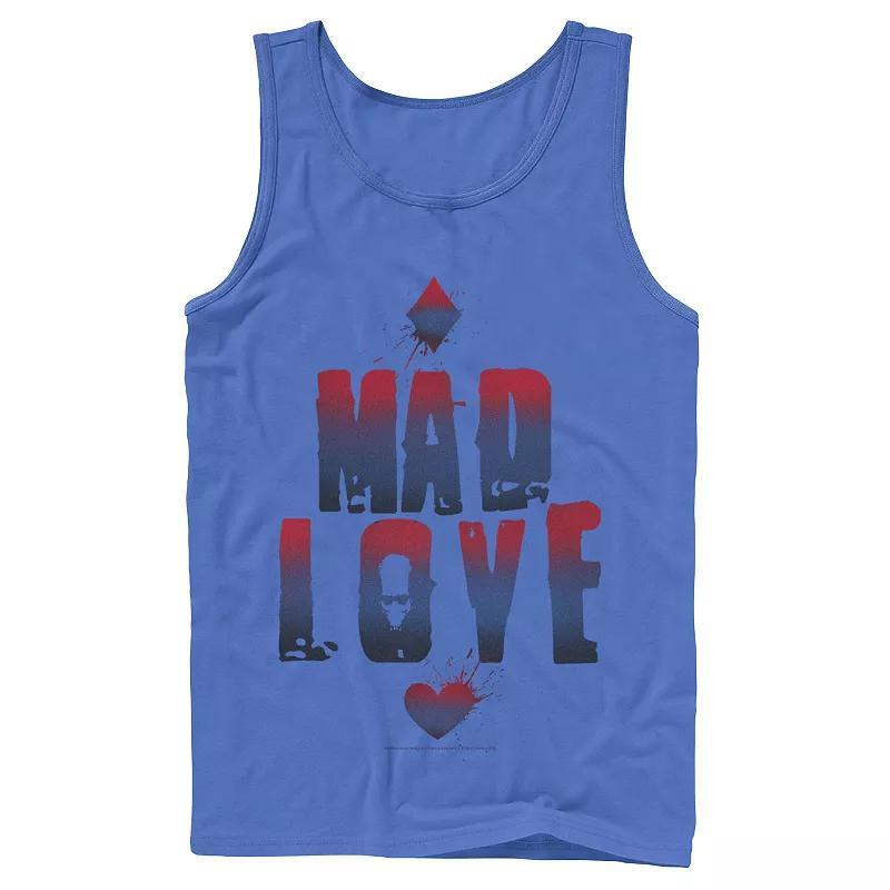 Mens DC Comics Batman Harley Quinn And Joker Mad Love Text Tank Top, Men's, Size: Large, White Product Image