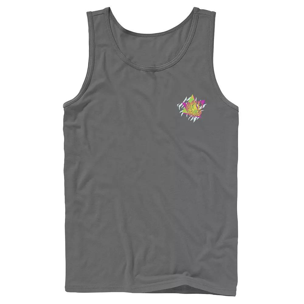 Mens Rocket Power Retro Triangle Logo Graphic Tank Top Grey Product Image