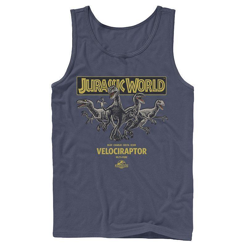 Men's Jurassic World Blue, Charlie, Delta & Echo Pack Tank Top, Size: Small Product Image