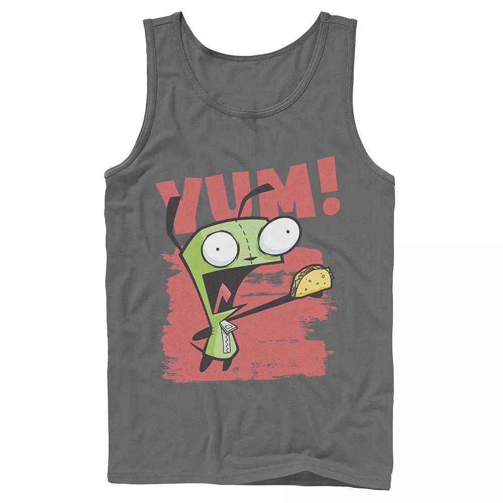 Men's Nickelodeon Invader Zim Gir Screaming Yum! Taco Portrait Graphic Graphic Tank Top, Size: Small, Blue Product Image