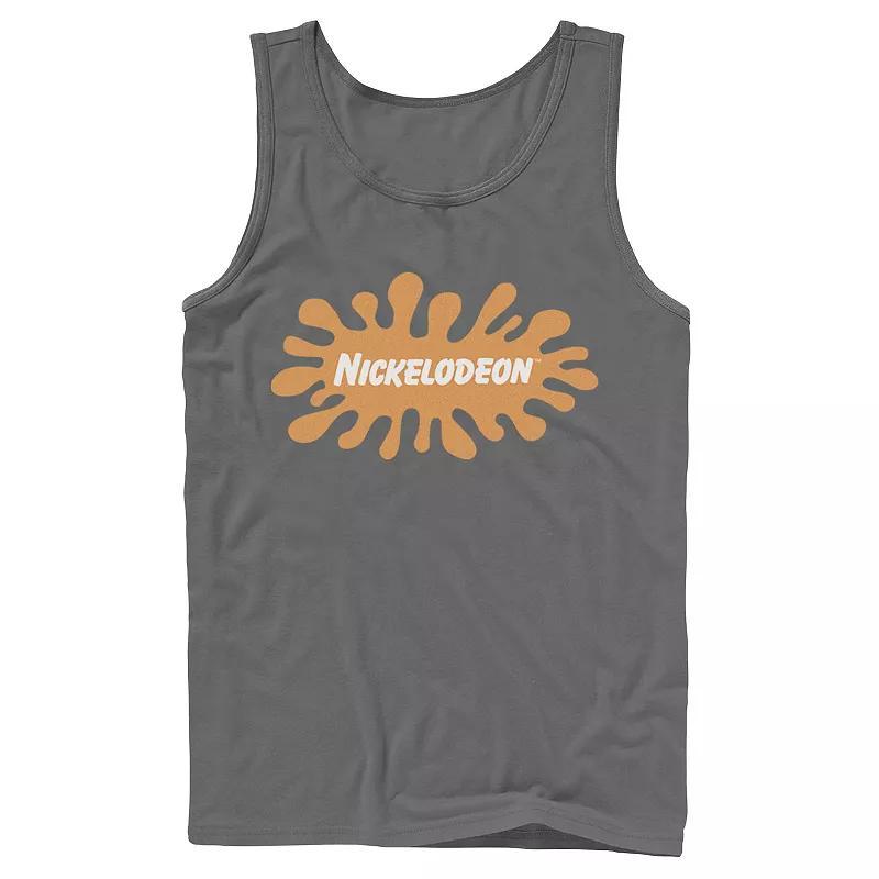 Men's Nickelodeon Classic Splatter Logo Tank Top, Size: Large, Athletic Grey Product Image