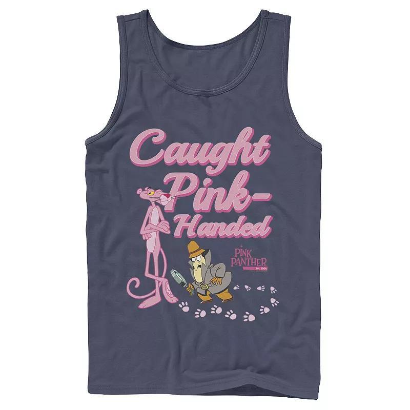 Mens Pink Panther Caught Pink-Handed Tank Top Blue Product Image