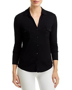 Majestic Filatures Point Collar Button Front Shirt Product Image