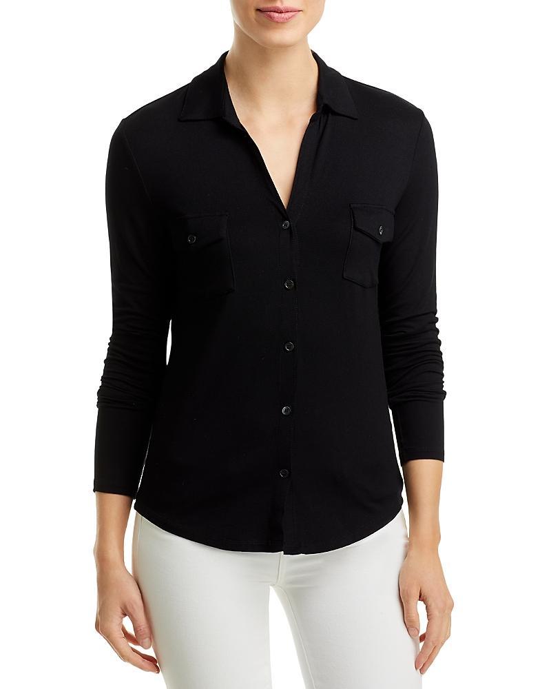 Majestic Filatures Point Collar Button Front Shirt Product Image