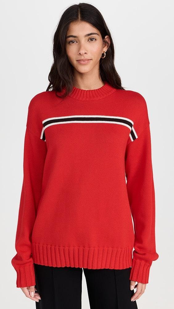DONNI. The Cotton Crewneck Stripe Sweater | Shopbop Product Image