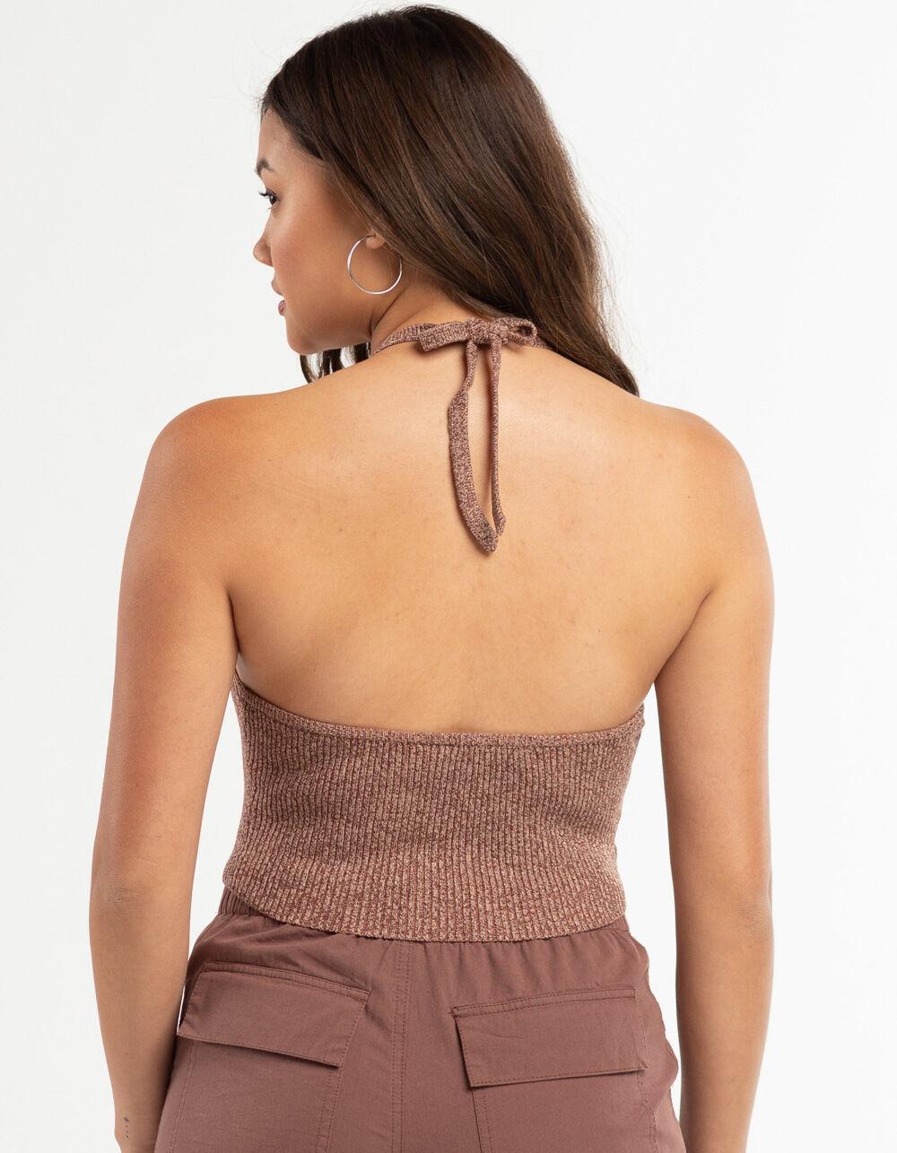 FULL TILT Womens Space Dye Halter Top Product Image