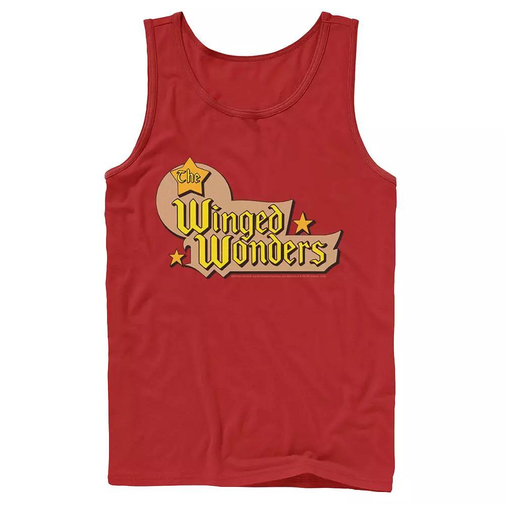 Men's DC Comics The Winged Wonders Text Logo Tank Top, Size: Small, Blue Product Image