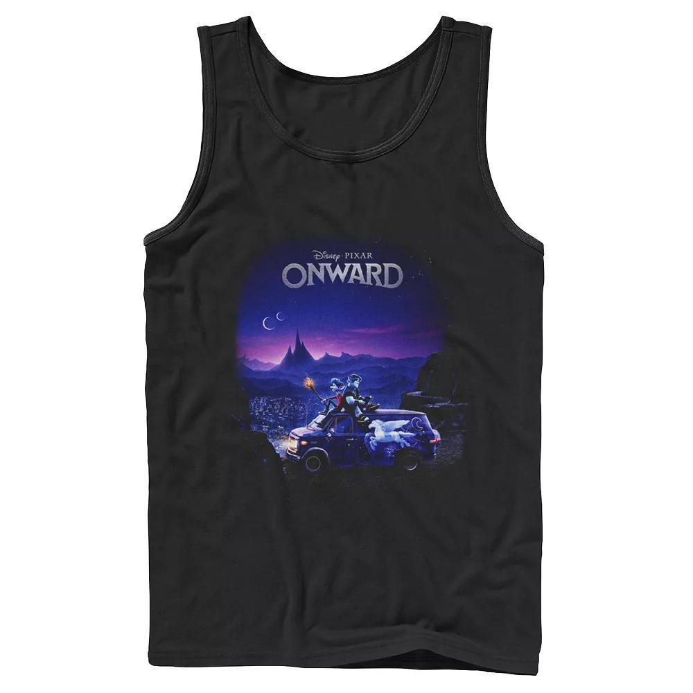 Disney / Pixar's Onward Men's Poster Fade Tank Top, Size: Large, Black Product Image