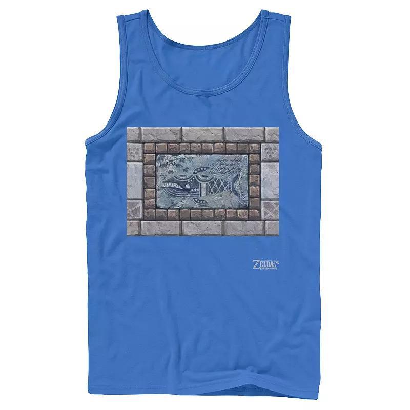 Men's Nintendo Legend Of Zelda Links Awakening Whale Stone Frame Portrait Tank Top, Size: Small, Grey Product Image