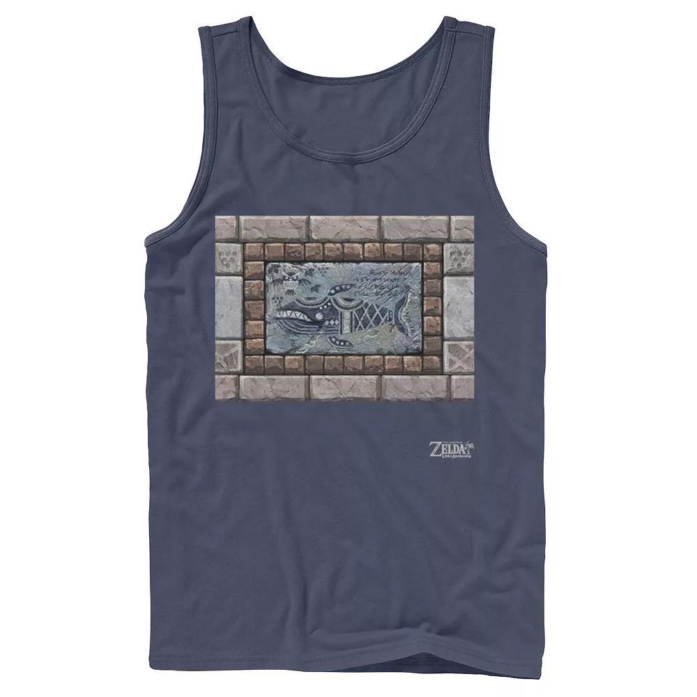 Men's Nintendo Legend Of Zelda Links Awakening Whale Stone Frame Portrait Tank Top, Size: Small, Grey Product Image