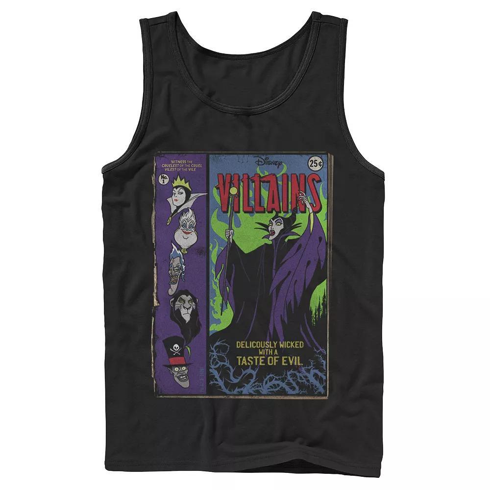 Disney's Villains Deliciously Wicked Men's Comic Tank Top, Size: Large, Black Product Image