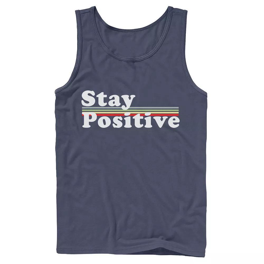 Men's Fifth Sun Stay Positive Rainbow Tank Top, Size: Small, Blue Product Image