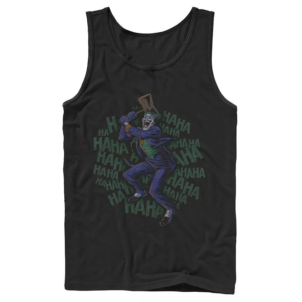 Men's DC Comics Batman The Joker Ha Ha Smashing Time Portrait Tank Top, Size: Large, Black Product Image