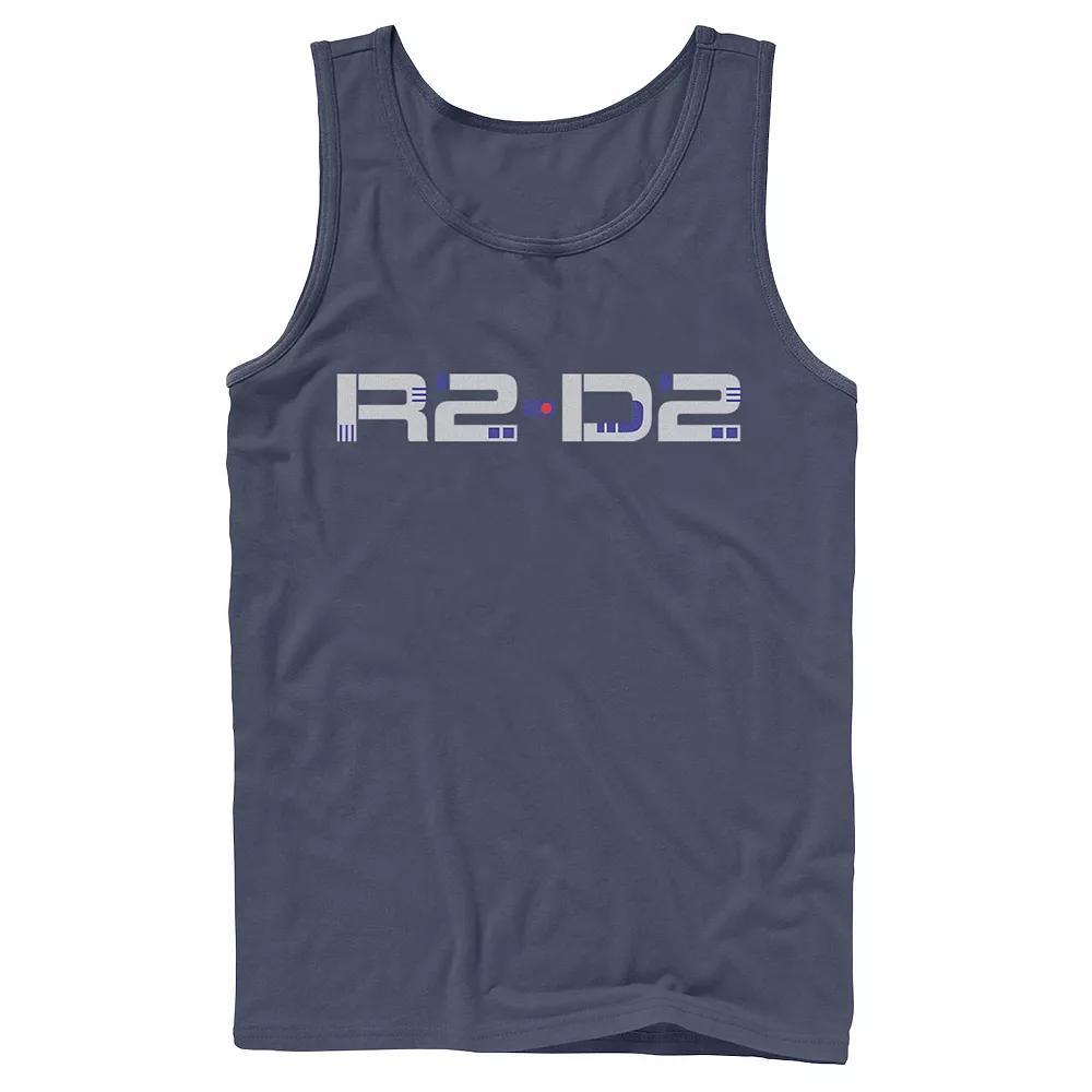 Men's Star Wars The Rise of Skywalker R2-D2 Text Tank Top, Size: Small, Blue Product Image