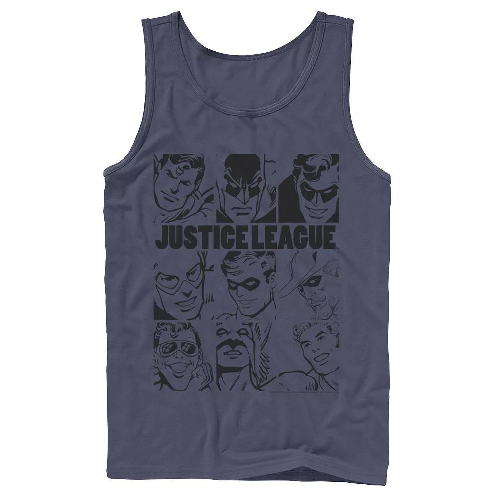 Mens DC Comics Justice League Group Shot Panel Poster Tank Top Athletic Grey Product Image