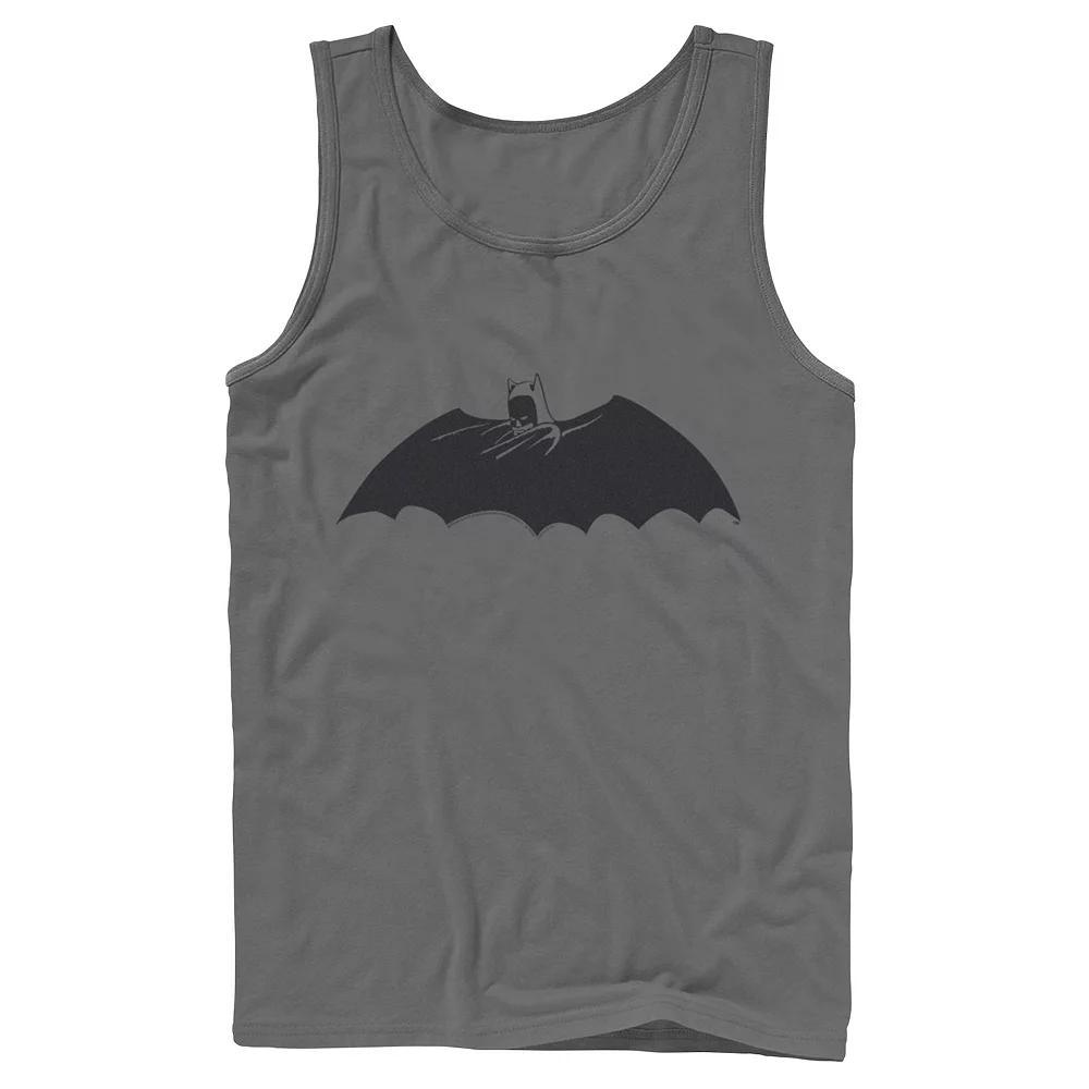 Men's DC Comics Batman Side Portrait Logo Tank Top, Size: Small, Grey Product Image