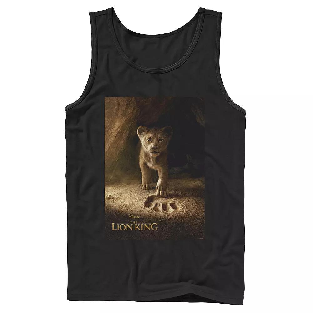Disney's The Lion King Simba Paw Men's Live Action Movie Poster Tank Top, Size: Large, Athletic Grey Product Image