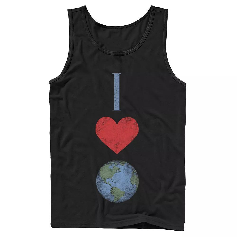 Men's Fifth Sun I Heart Earth Tank Top, Size: XL, Black Product Image