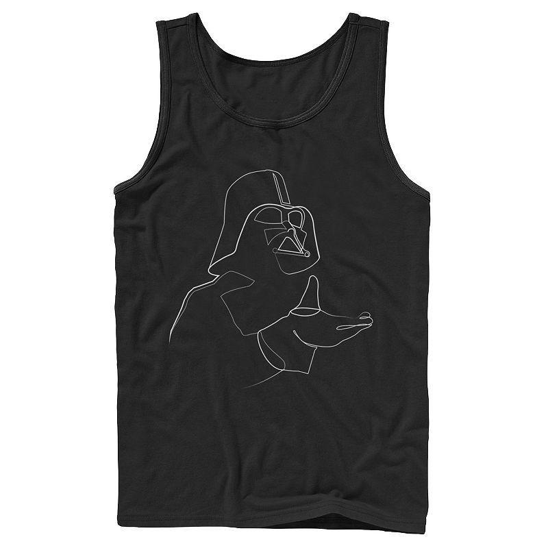 Men's Star Wars Darth Vader Simple Portrait Outline Tank Top, Size: XL 30, Black Product Image