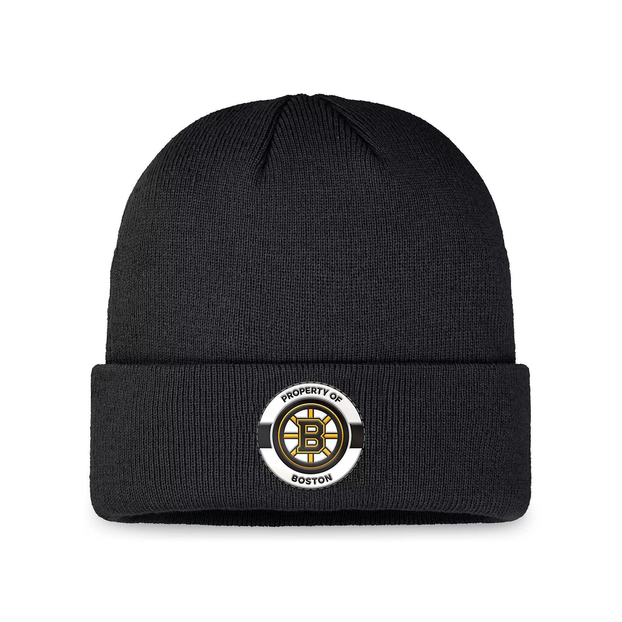 Men's Fanatics Black Chicago Blackhawks Authentic Pro Training Camp Cuffed Knit Hat Product Image