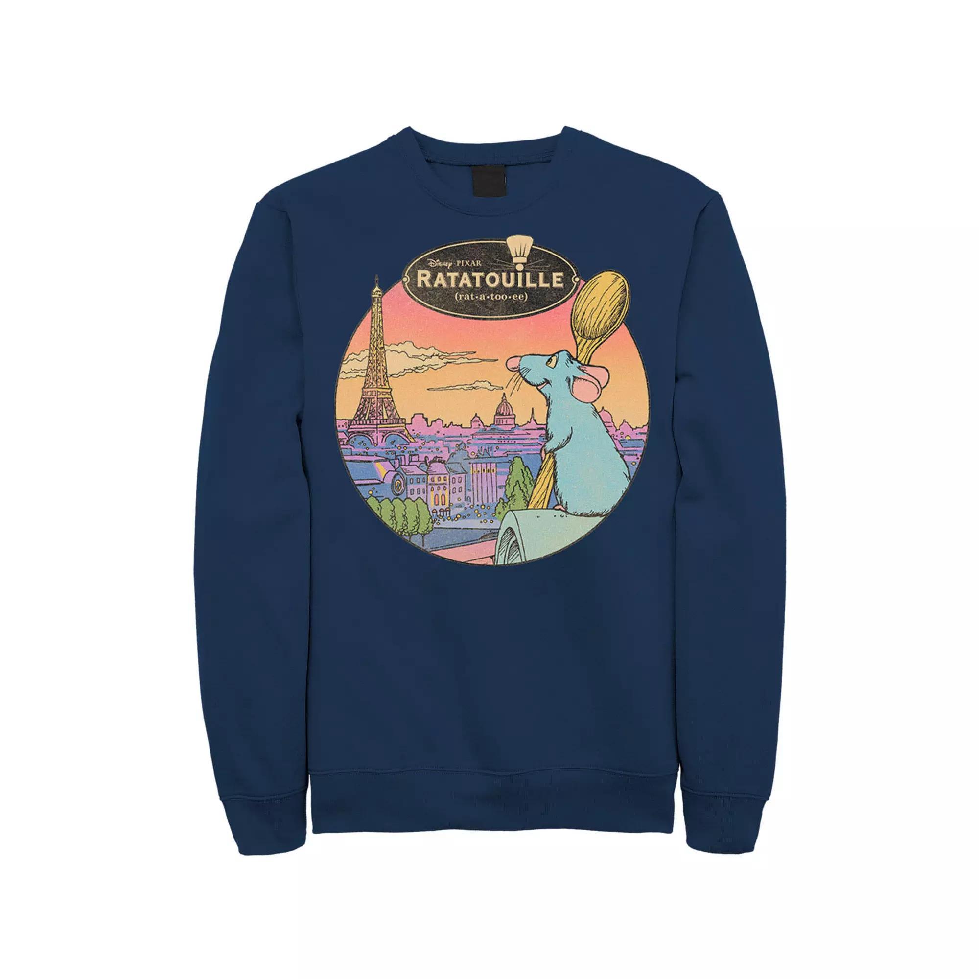 Disney / Pixar's Ratatouille Men's Over Look Paris Sweatshirt, Size: Large, Red Product Image