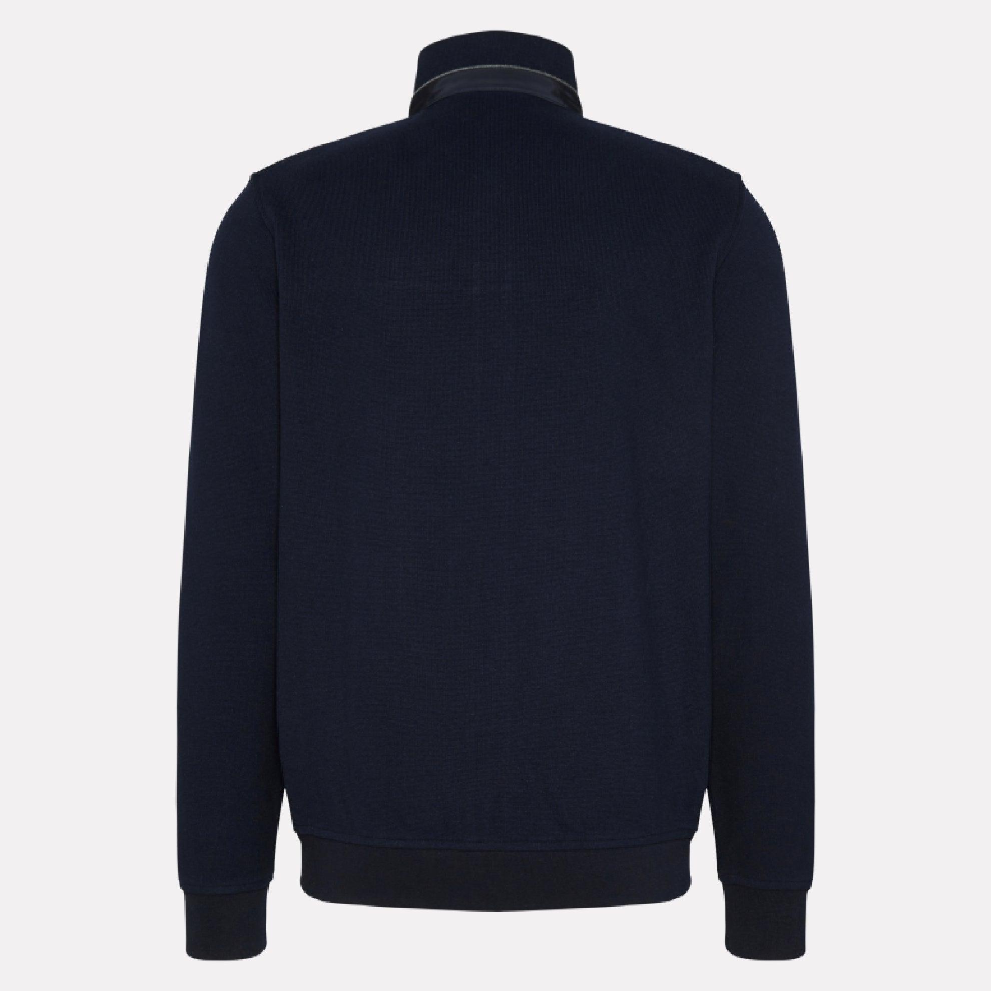 Bugatti Full Zip Quilted Two Tone Knit Jacket Male Product Image