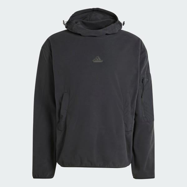 adidas City Escape Polar Fleece Hoodie Collegiate Green XL Mens Product Image