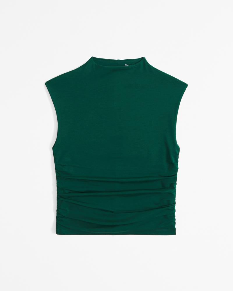 Long-Sleeve Grown-On Mockneck Top Product Image