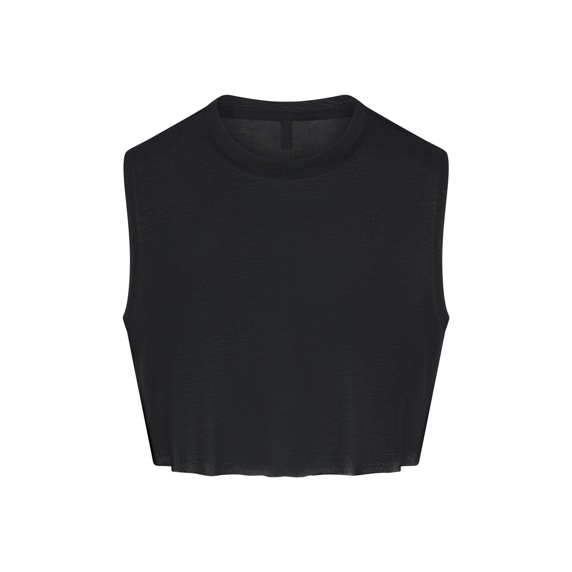KIMS SLEEP SUPER CROPPED TANK | ONYX Product Image