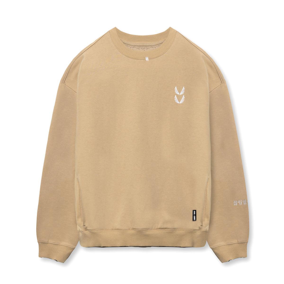 0861. Tech Essential™ Distressed Crewneck - Khaki Product Image