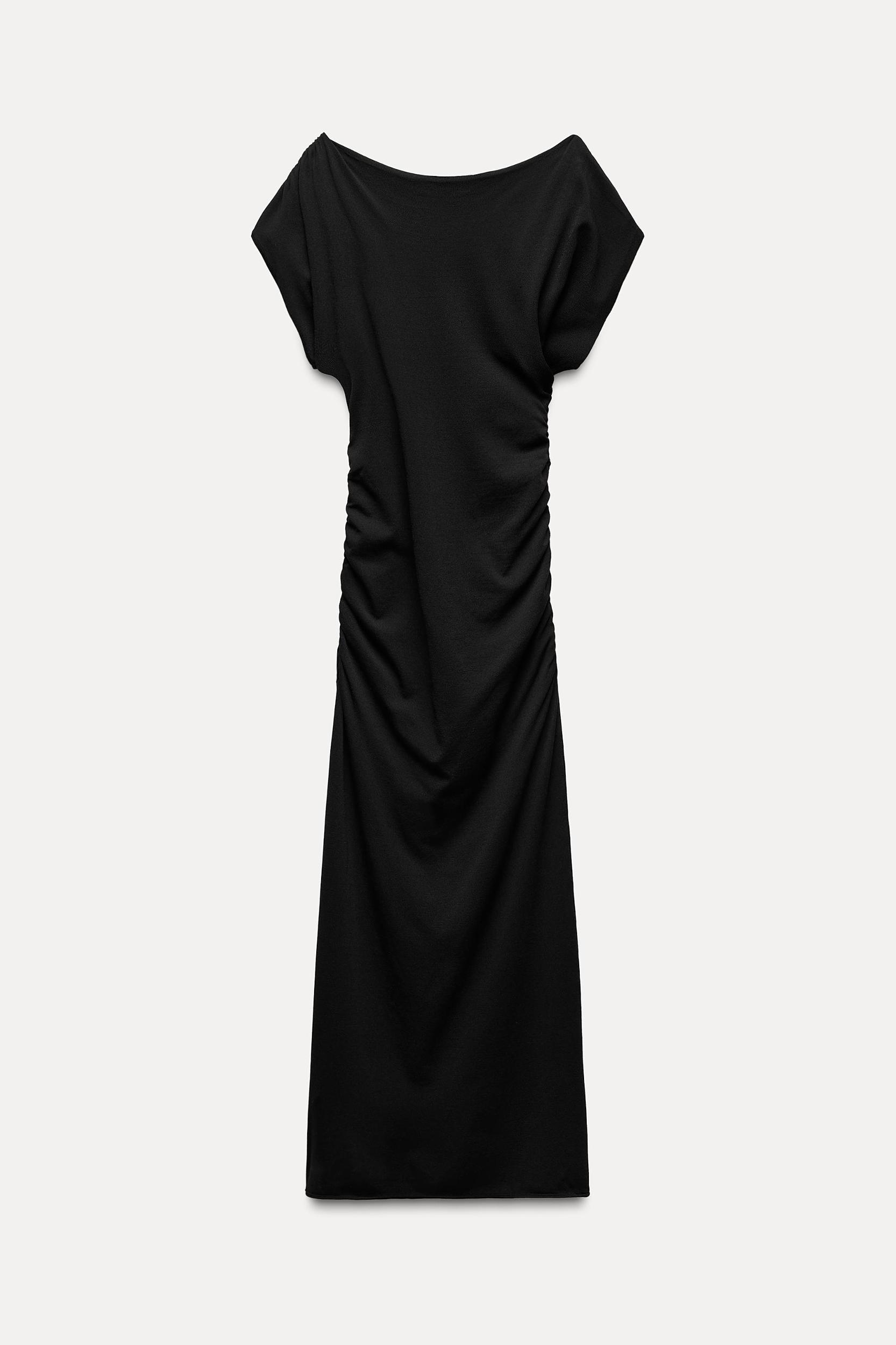 DRAPED KNIT DRESS Product Image