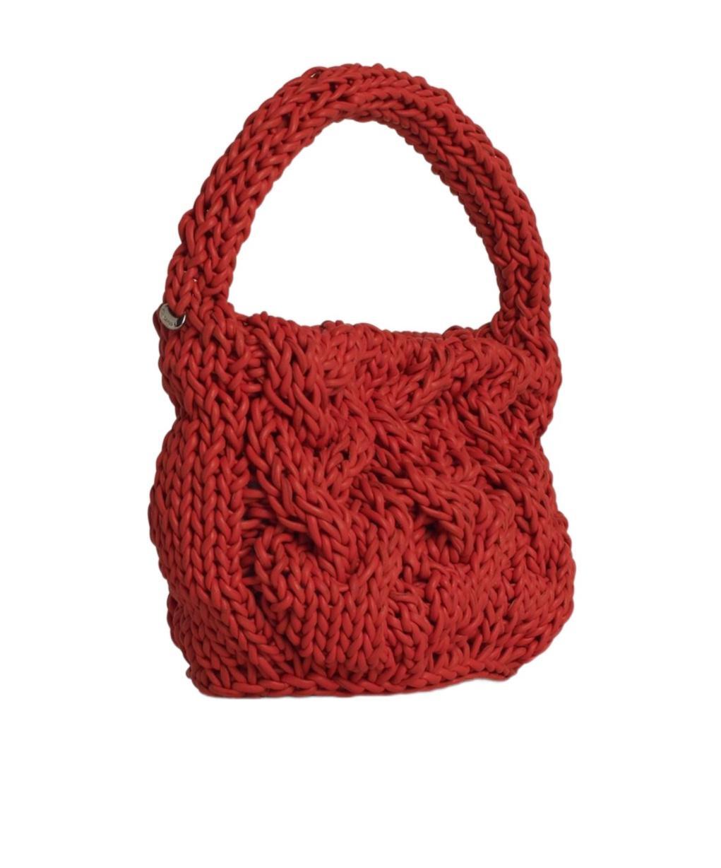 JW ANDERSON Knitted Handbag In Red Product Image