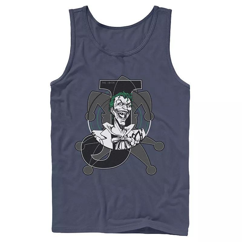 Men's DC Comics Joker Card Laughing Poster Tank Top, Size: Large, Black Product Image